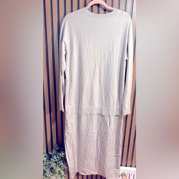 Theory Sweater Dress in Combo Twill Sz M - Picture 8 of 9